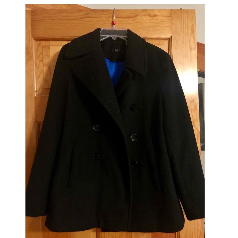 Calvin Klein Wool black Women’s Peacoat